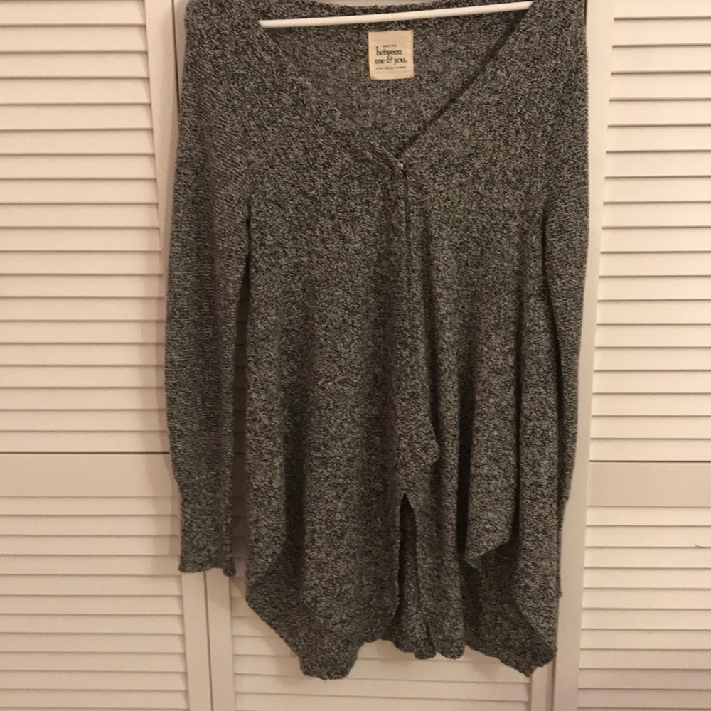 Black white grey cardigan